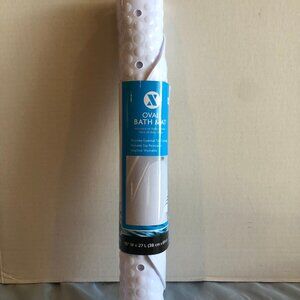 NEW Slip X Solutions WHITE OVAL BATH MAT 15" W x 27" L #MND